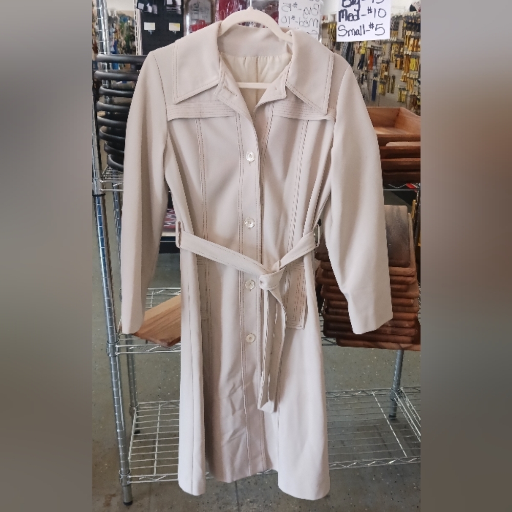 Elegant Cream Trench Coat